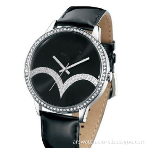 Fashionable Gift Wristwatch, Made of Leather Strap, Customized Dial is Accepted